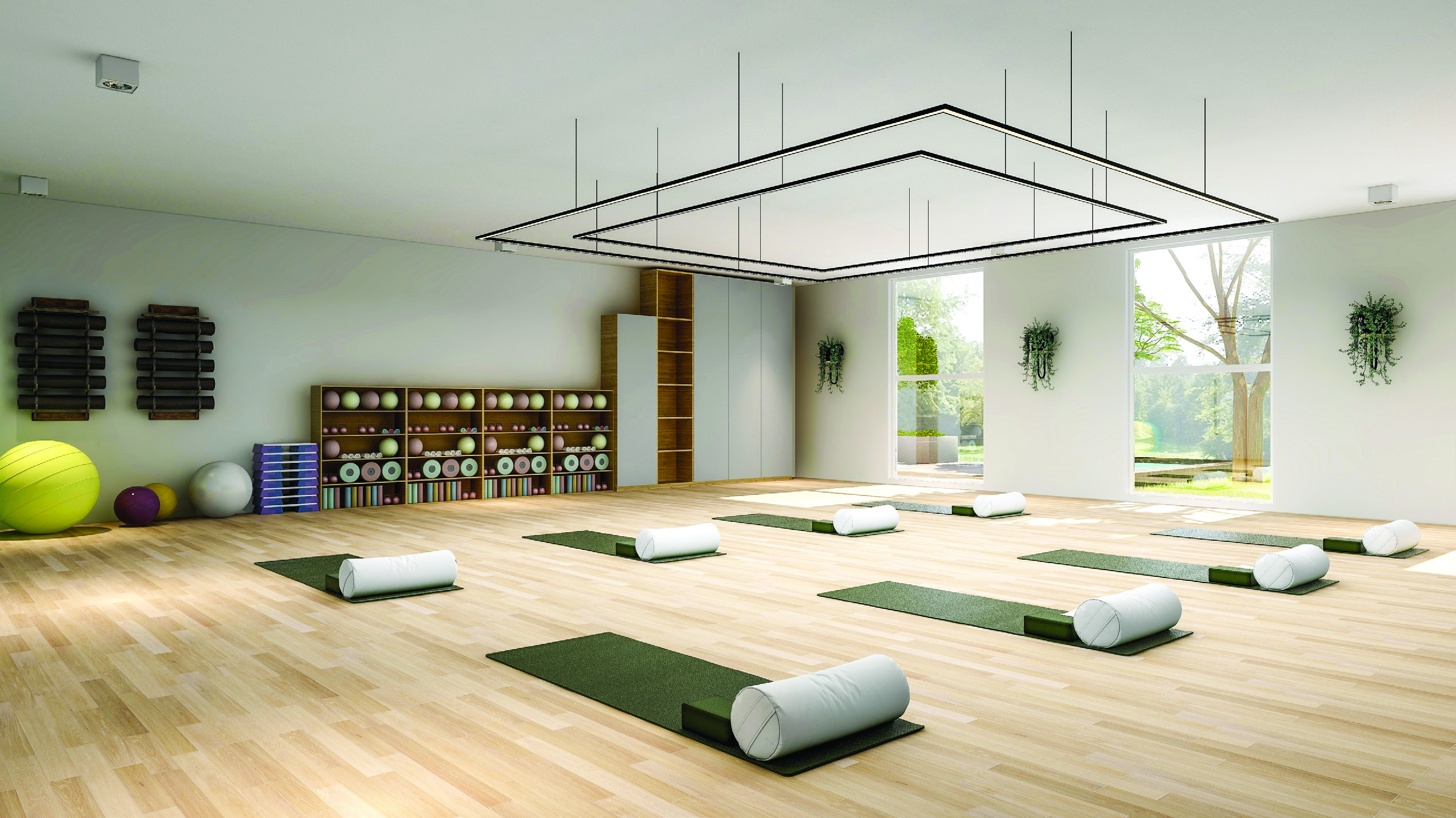 Yoga room on the first floor