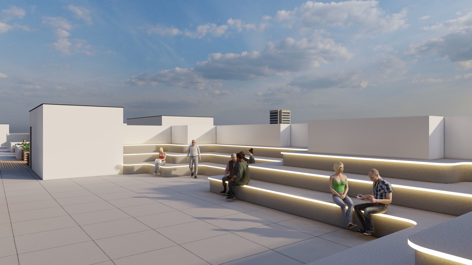 Amphitheatre stepped seating