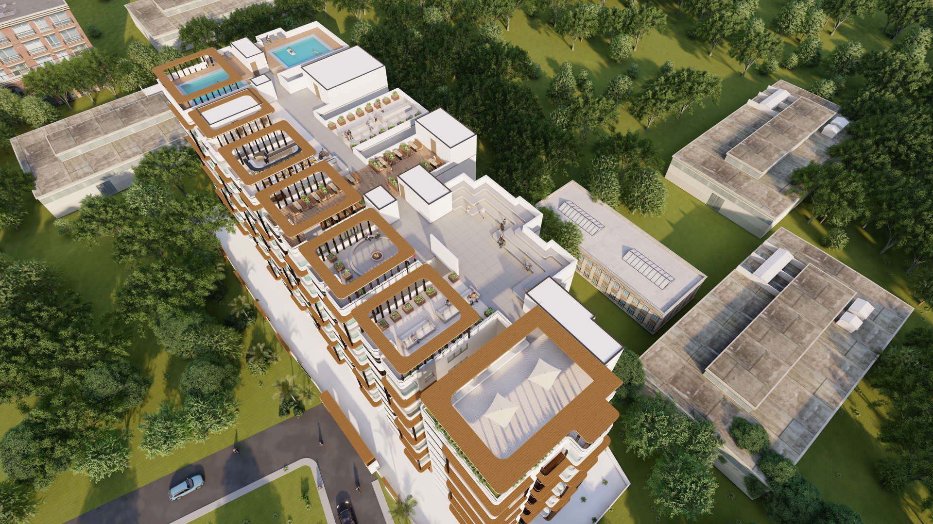 Aerial terrace of Ekathva